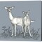 Watercolor Pencil Forest color X-Deer Family by Kelsey Wilson 12" x 12" Canvas Wall Art